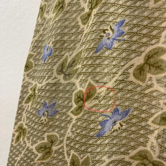 90s April Cornell Rayon Floral Maxi Button Front Sheer Dress Size Small FLAWED - Picture 16 of 16